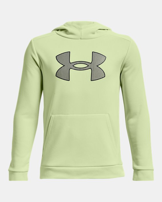 Boys' Armour Fleece® Big Logo Hoodie, Green, pdpMainDesktop image number 0